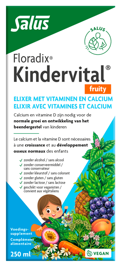 Salus Floradix kindervital fruity glutenvrij 250.00 Milliliter