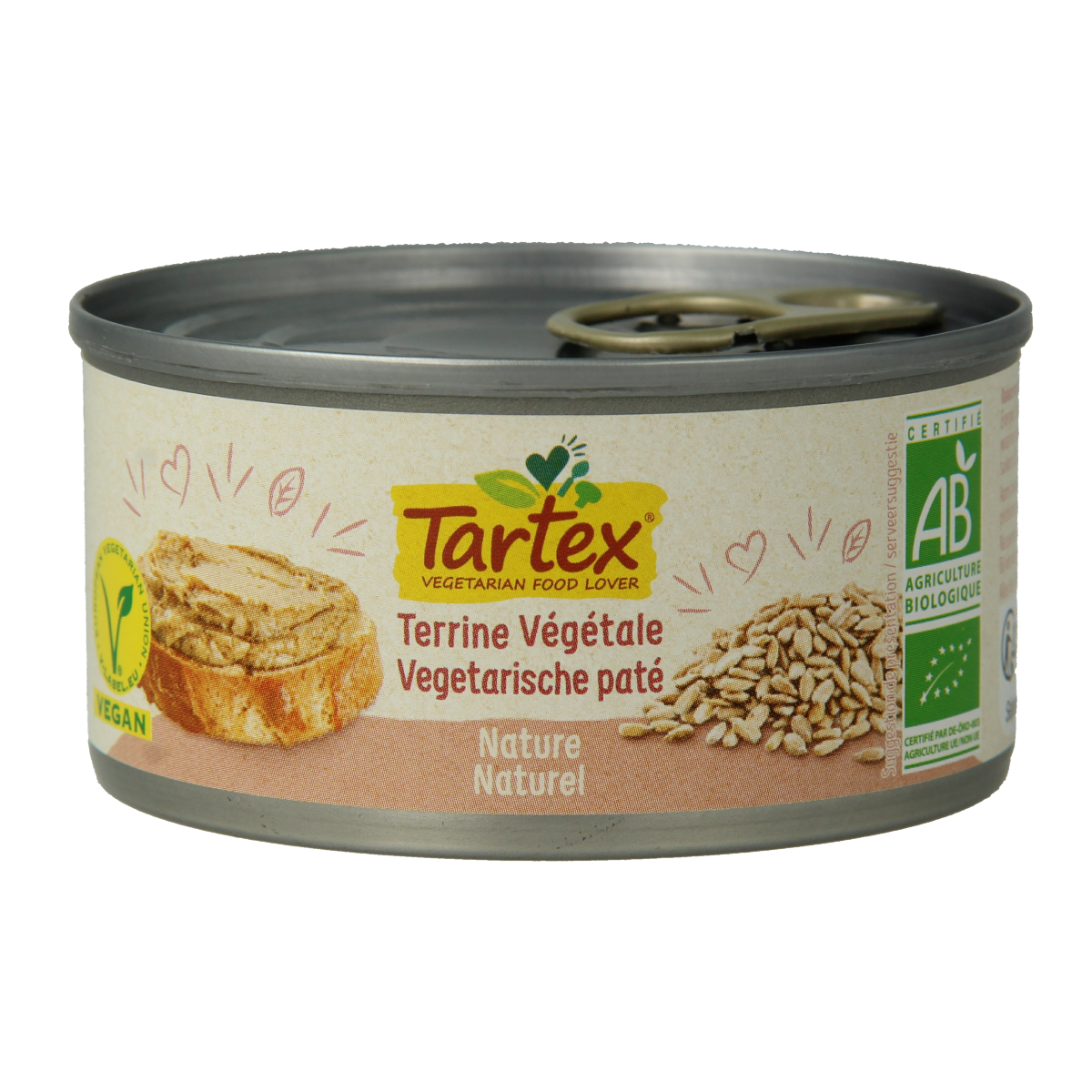 Tartex Pate naturel bio 125.00 Gram