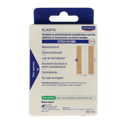 Hansaplast Elastic 2m x 6cm waterafstotend 1.00 Stuks
