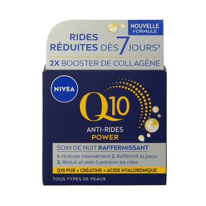 Nivea Visage anti-rimpel nachtcreme Q10+ 50.00 Milliliter