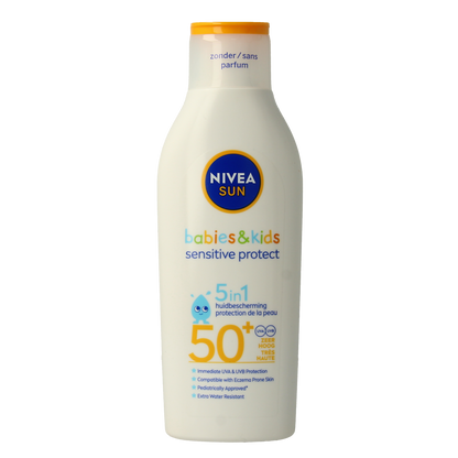 Nivea Sun protect & sensitive child sunmilk SPF50+ 200.00 Milliliter