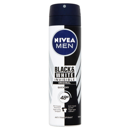 Nivea Men deodorant spray invisible black & white 150.00 Milliliter