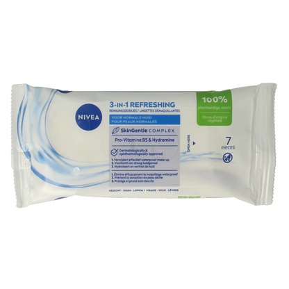 Nivea 3-in-1 Verfrissende doekjes mini 7.00 Stuks