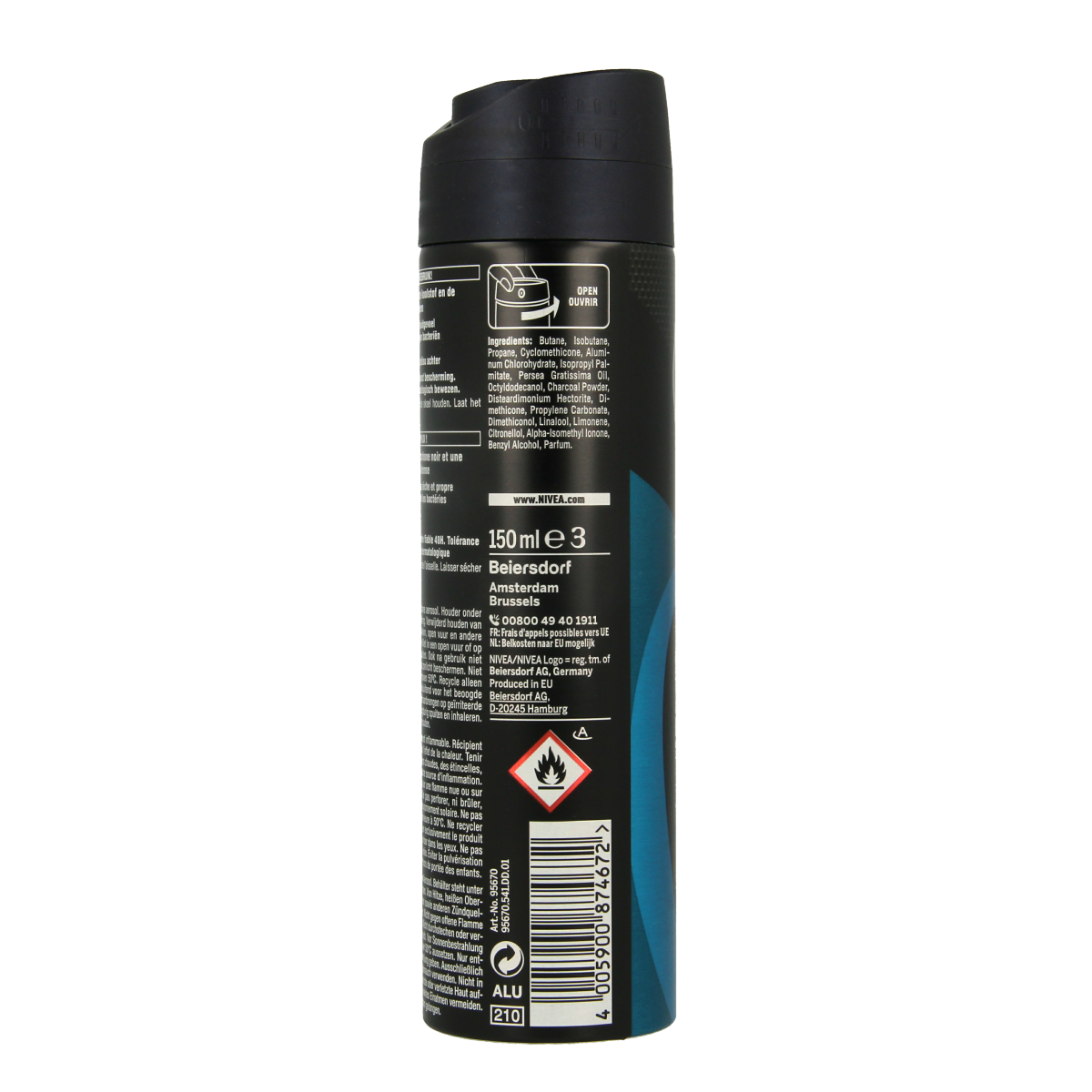 Nivea Men deodorant spray deep beat 150.00 Milliliter