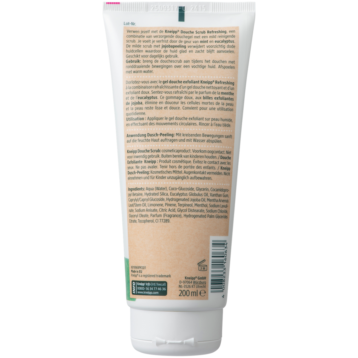 Kneipp Douche scrub Refreshing 200.00 Milliliter