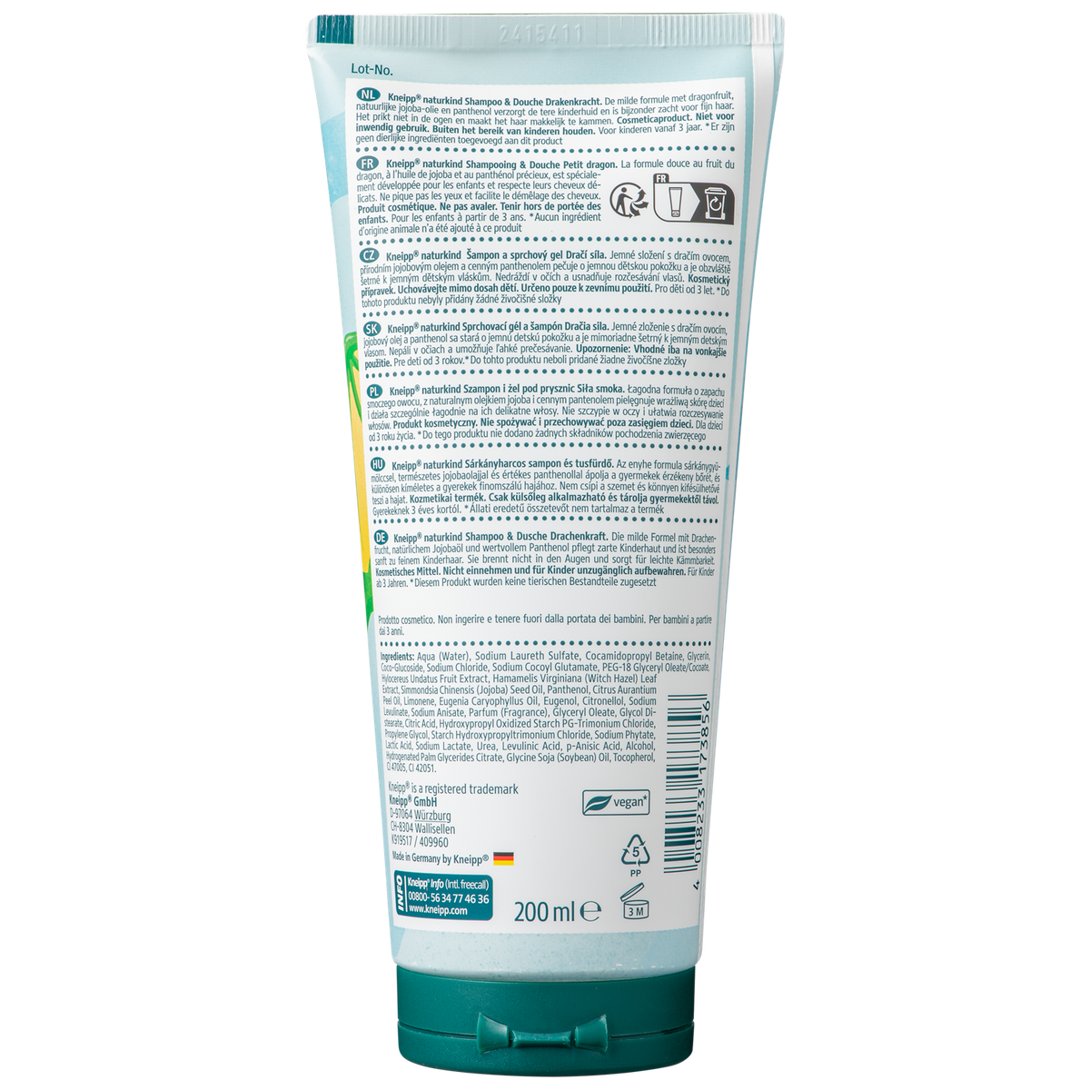 Kneipp 2-in-1 Douche & Shampoo Little Dragon 200.00 Milliliter