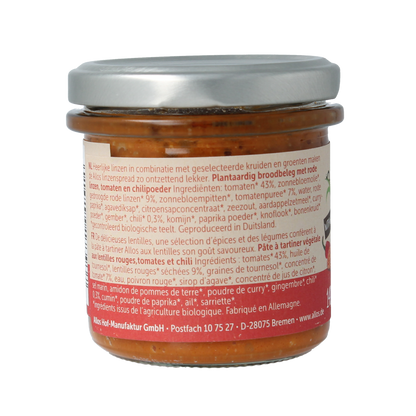 Allos Linzenspread rode chili bio 140.00 Gram