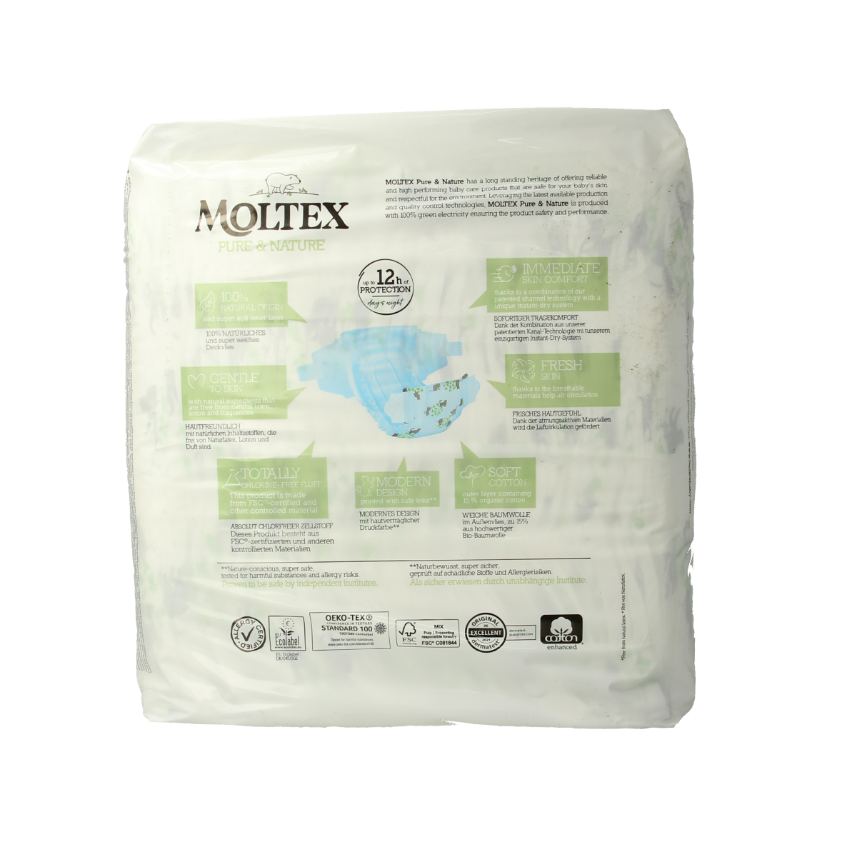 Moltex Pure & nature babyluiers maxi 29.00 Stuks