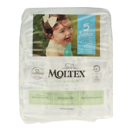 Moltex Pure & nature babyluiers junior 25.00 Stuks