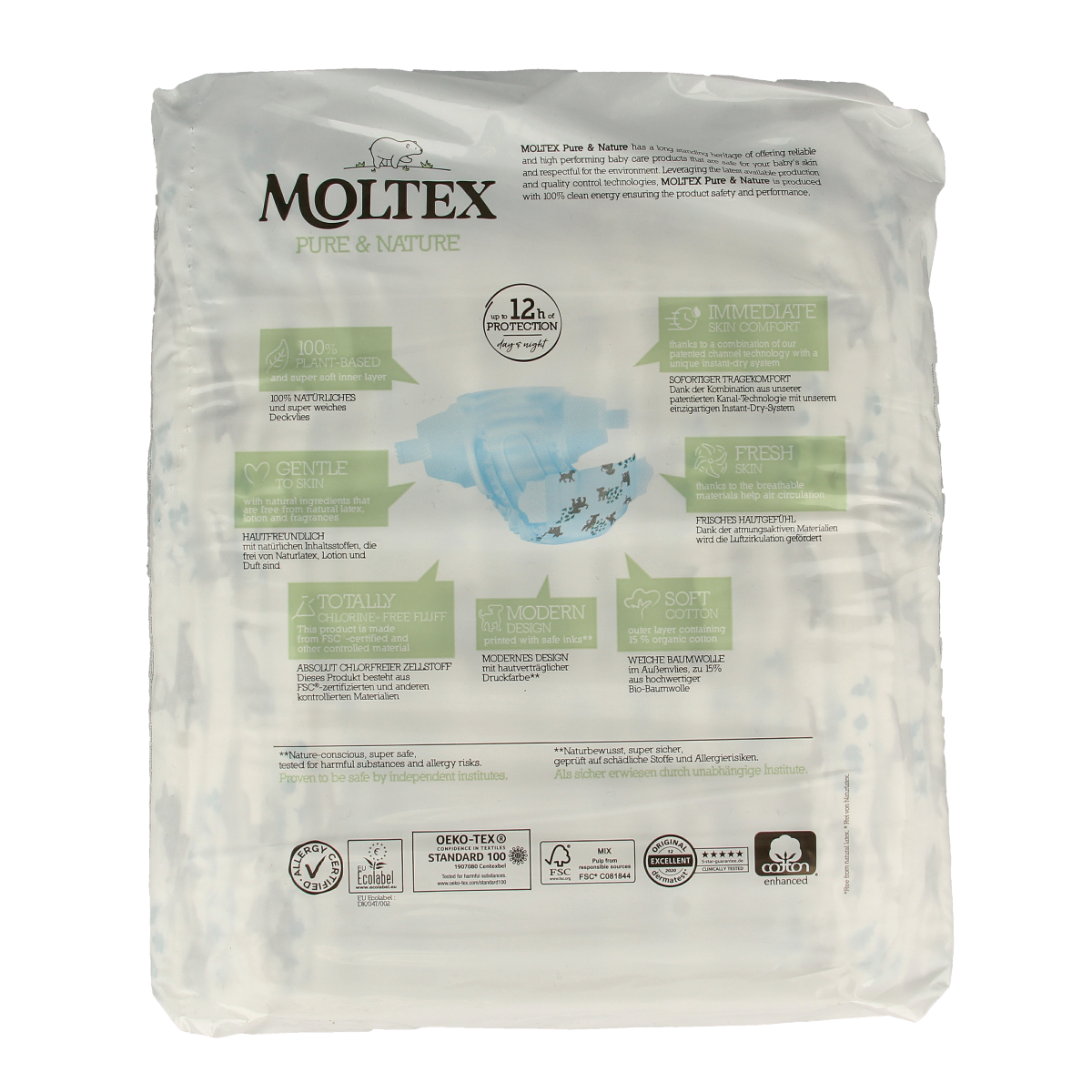Moltex Pure & nature babyluiers junior 25.00 Stuks