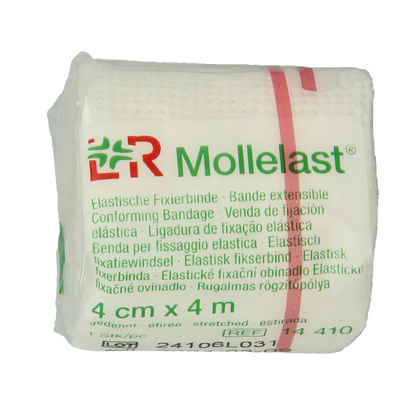 Mollelast Elastisch hydrofiel windsel 4m x 4cm 1.00 Stuks