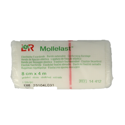 Mollelast Elastisch hydrofiel windsel 4m x 8cm 1.00 Stuks