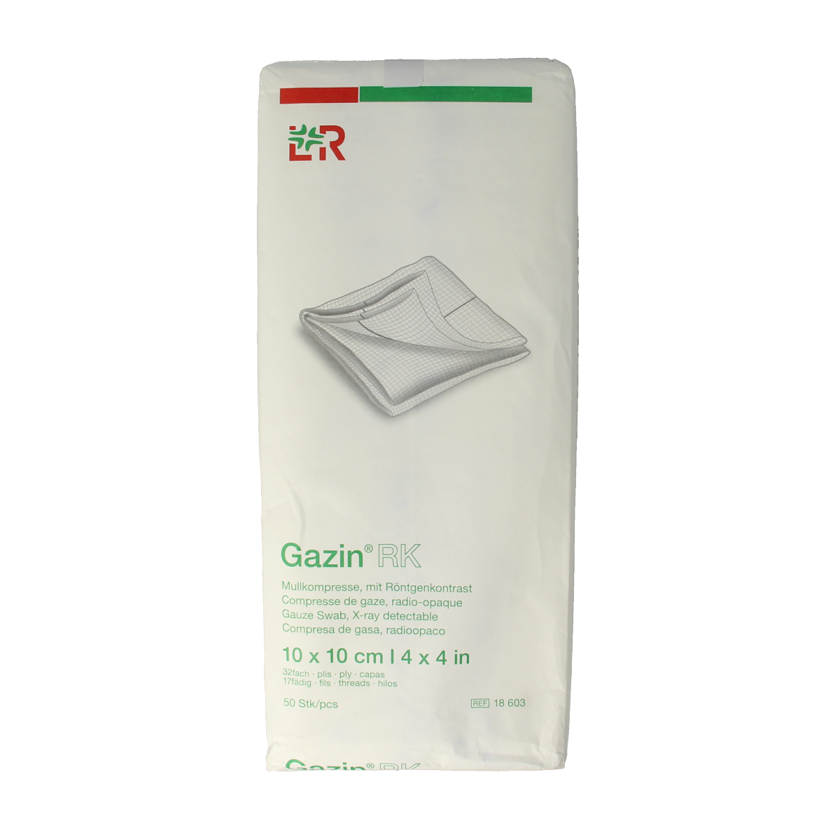 Gazin Gaaskompres 10 x 10 niet steriel 17draads 32L 50.00 Stuks