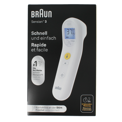 Braun Voorhoofdthermometer Sensian 3 BNT050 1.00 Stuks