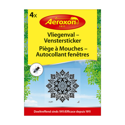 Aeroxon Vliegenval venstersticker 4.00 Stuks