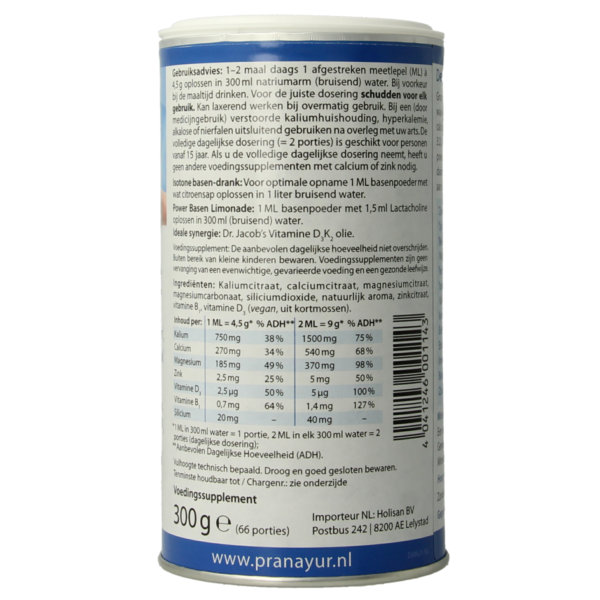 Dr. Jacob's PH Correct poeder 300.00 Gram