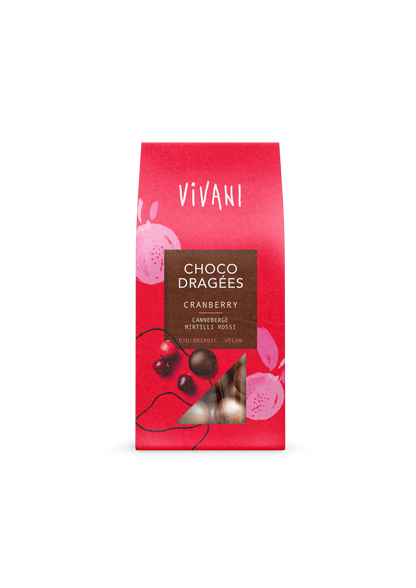 Vivani Choco dragees cranberry bio 75.00 Gram