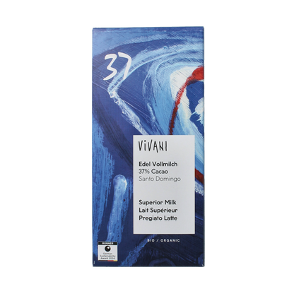 Vivani Chocolade melk 37% bio 80.00 Gram