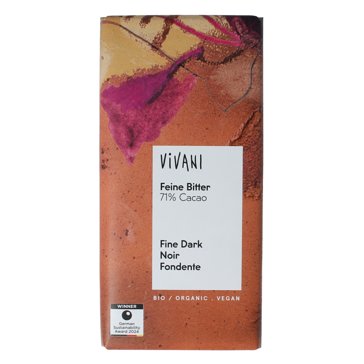 Vivani Chocolade puur 71% bio 80.00 Gram