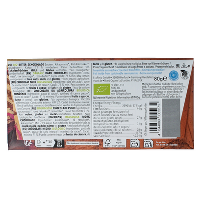 Vivani Chocolade puur 71% bio 80.00 Gram