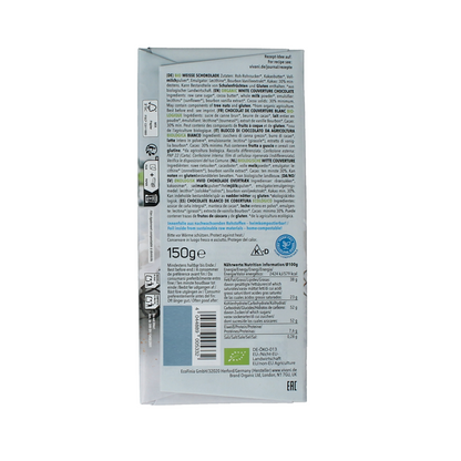 Vivani Couverture smeltchocolade wit bio 150.00 Gram