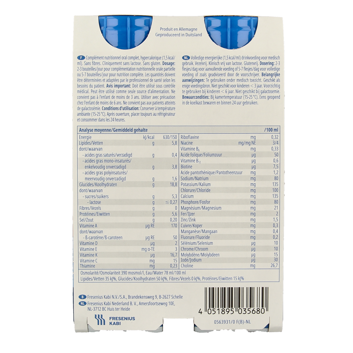 Fresubin Energy drink tropische vruchten 200ml 4.00 Stuks