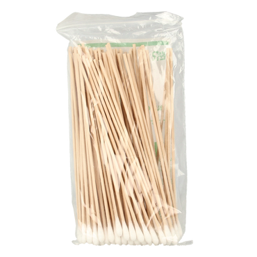 Lohmann&Rauscher Wattenstokje kleine tip hout 15cm 100.00 Stuks