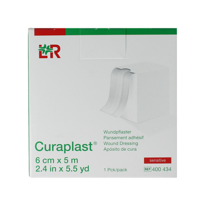 Curaplast Sensitive wondpleister 6cm x 5m 1.00 Rol