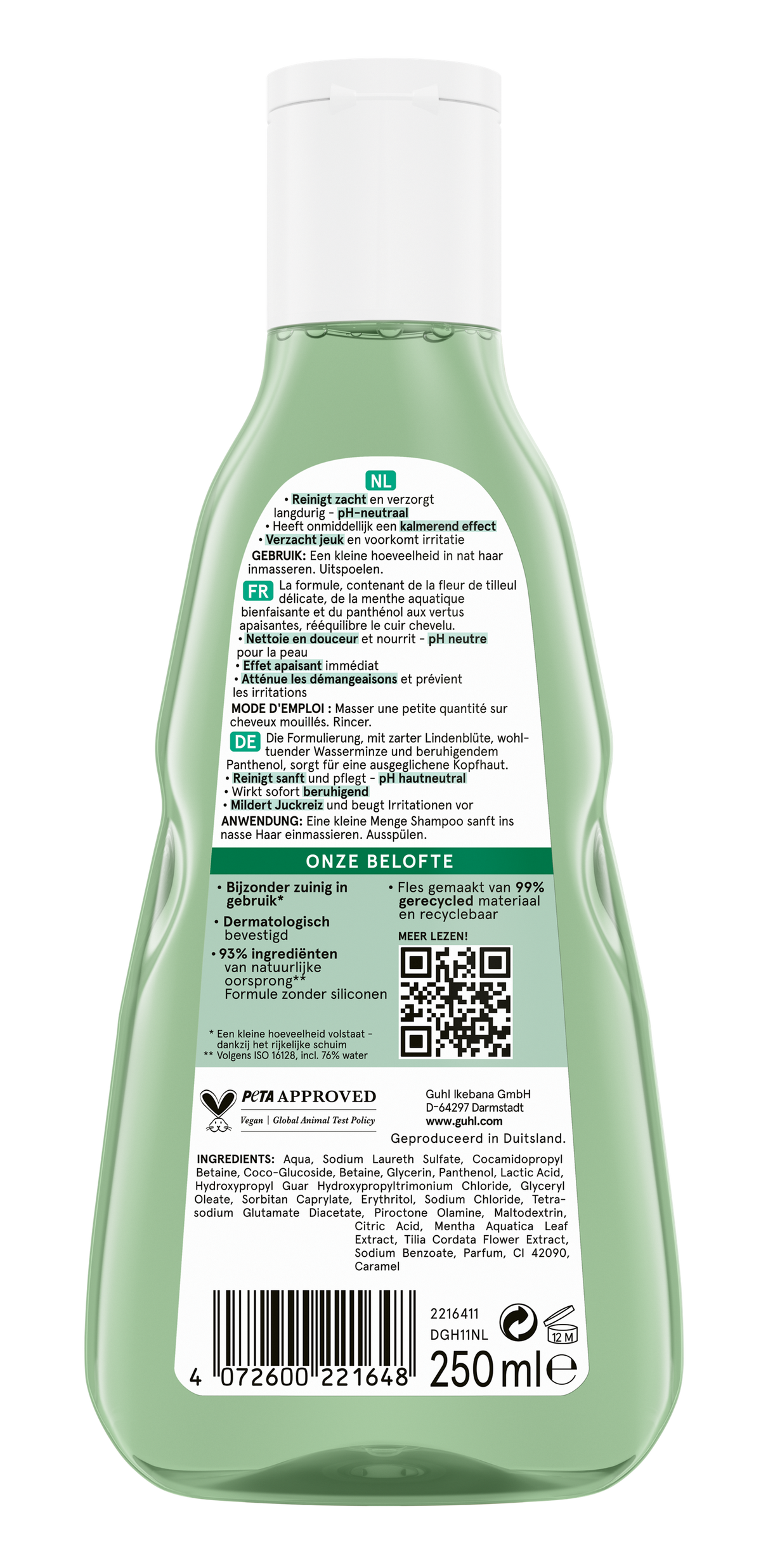 Guhl Gevoelige hoofdhuid shampoo 250.00 Milliliter