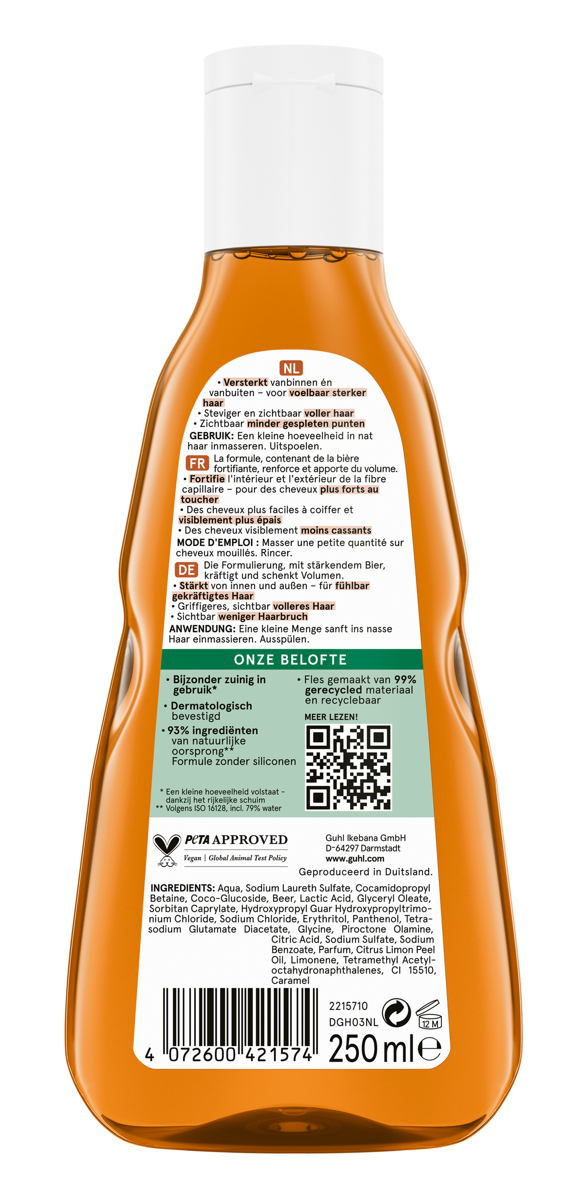Guhl Intensieve stevigheid shampoo 250.00 Milliliter