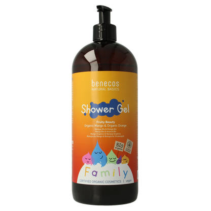 Benecos natural beauty Natural showergel family size fruity beauty 950.00 Milliliter