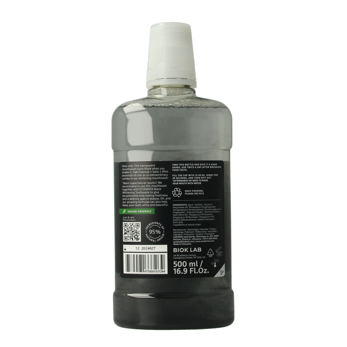 Ecodenta Mondwater whitening 500.00 Milliliter