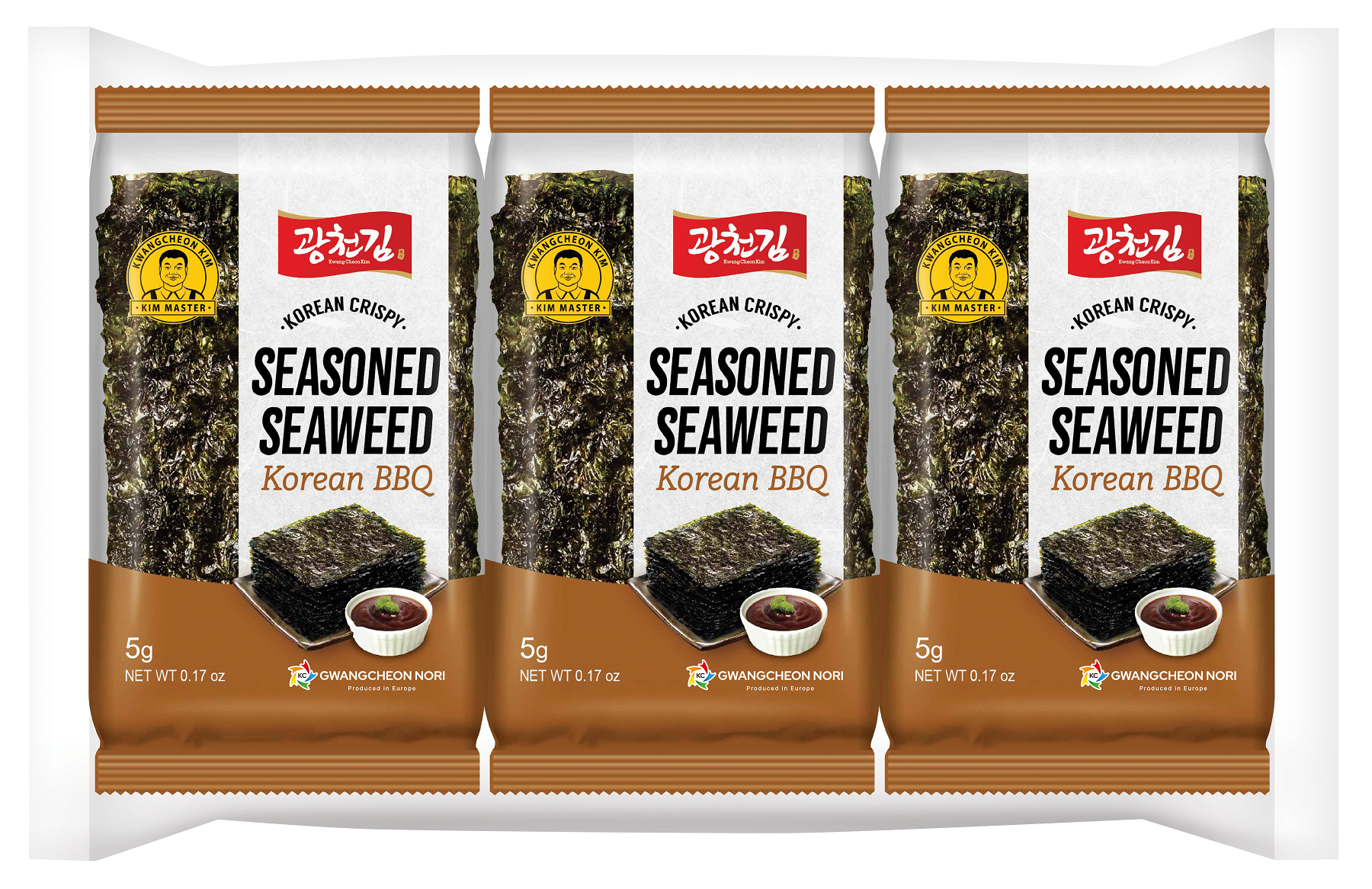 KC Nori Zeewier snack bbq 3x5gram 15.00 Gram
