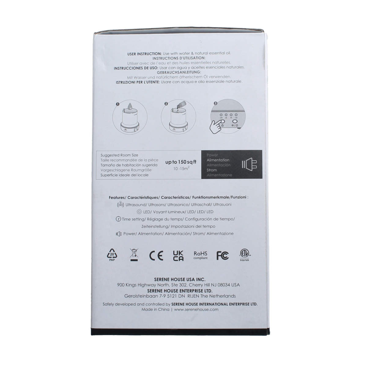 Serene House Aroma diffuser vapor antraciet 1.00 Stuks