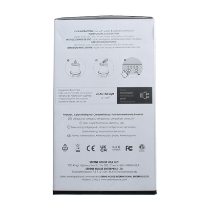 Serene House Aroma diffuser vapor antraciet 1.00 Stuks