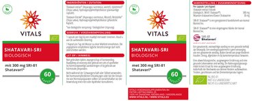 Vitals Shatavari-SRI Biologisch 60.00 Capsules