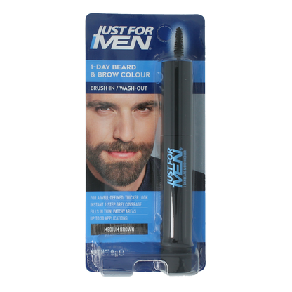 Just For Men Baard / wenkbrauw midden bruin 9.00 Milliliter