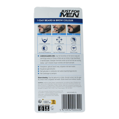 Just For Men Baard / wenkbrauw midden bruin 9.00 Milliliter