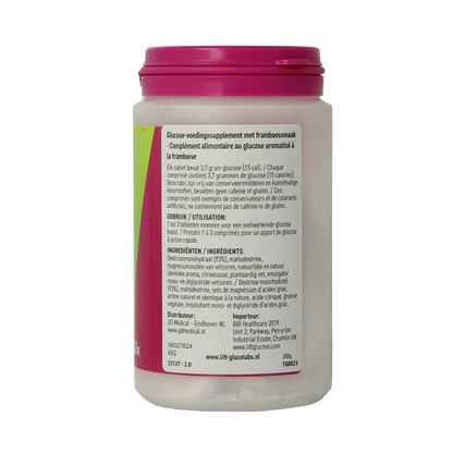 Lift LIFT GlucoTabs raspberry/framboos pot 50.00 Tabletten