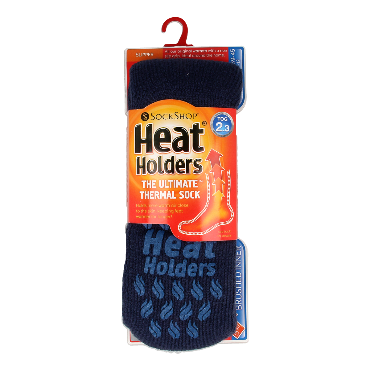 Heat Holders Mens slipper socks maat 6-11 deep blue 1.00 Paar