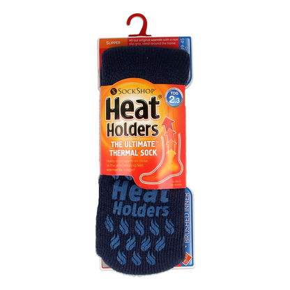 Heat Holders Mens slipper socks maat 6-11 deep blue 1.00 Paar