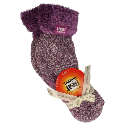Heat Holders Ladies lounge socks maat  4-8 (37-42) lila mauve/c 1.00 Paar