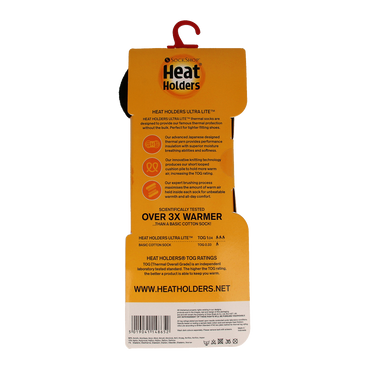 Heat Holders Mens sock ultra lite maat 6-11 black 1.00 Paar