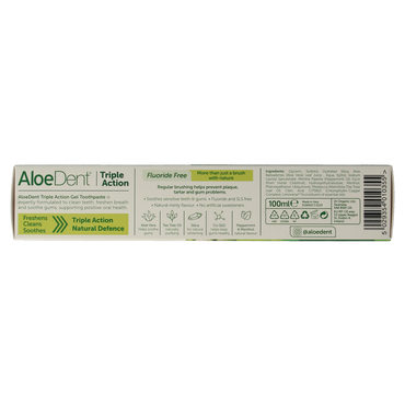 Optima Tandpasta aloe vera triple action fluor free 100.00 Milliliter