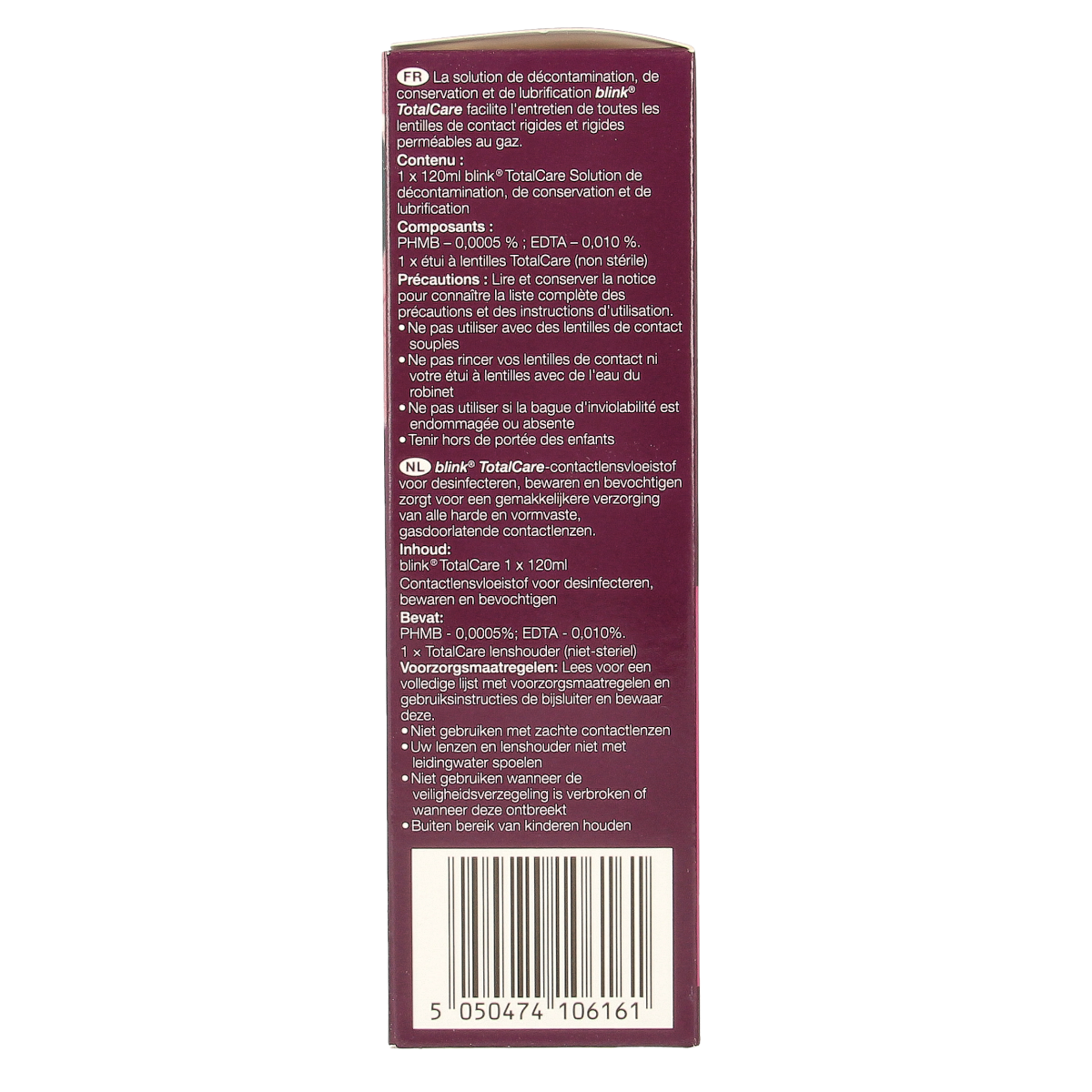 Blink Total care solution & lenscassette 120.00 Milliliter