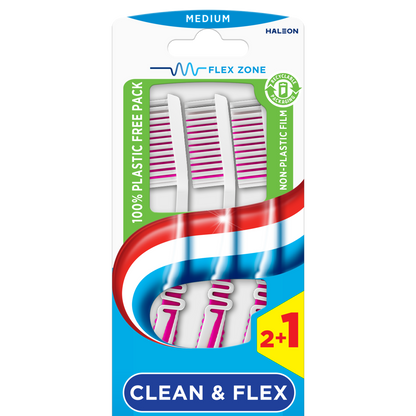 Aquafresh Tandenborstel clean & flex medium 3.00 Stuks