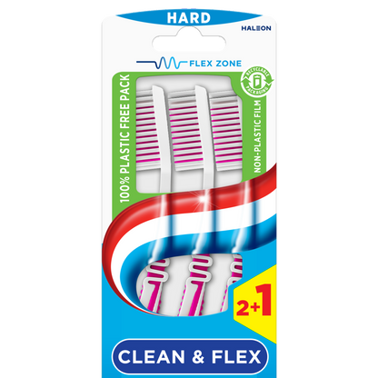 Aquafresh Tandenborstel clean & flex hard 3.00 Stuks