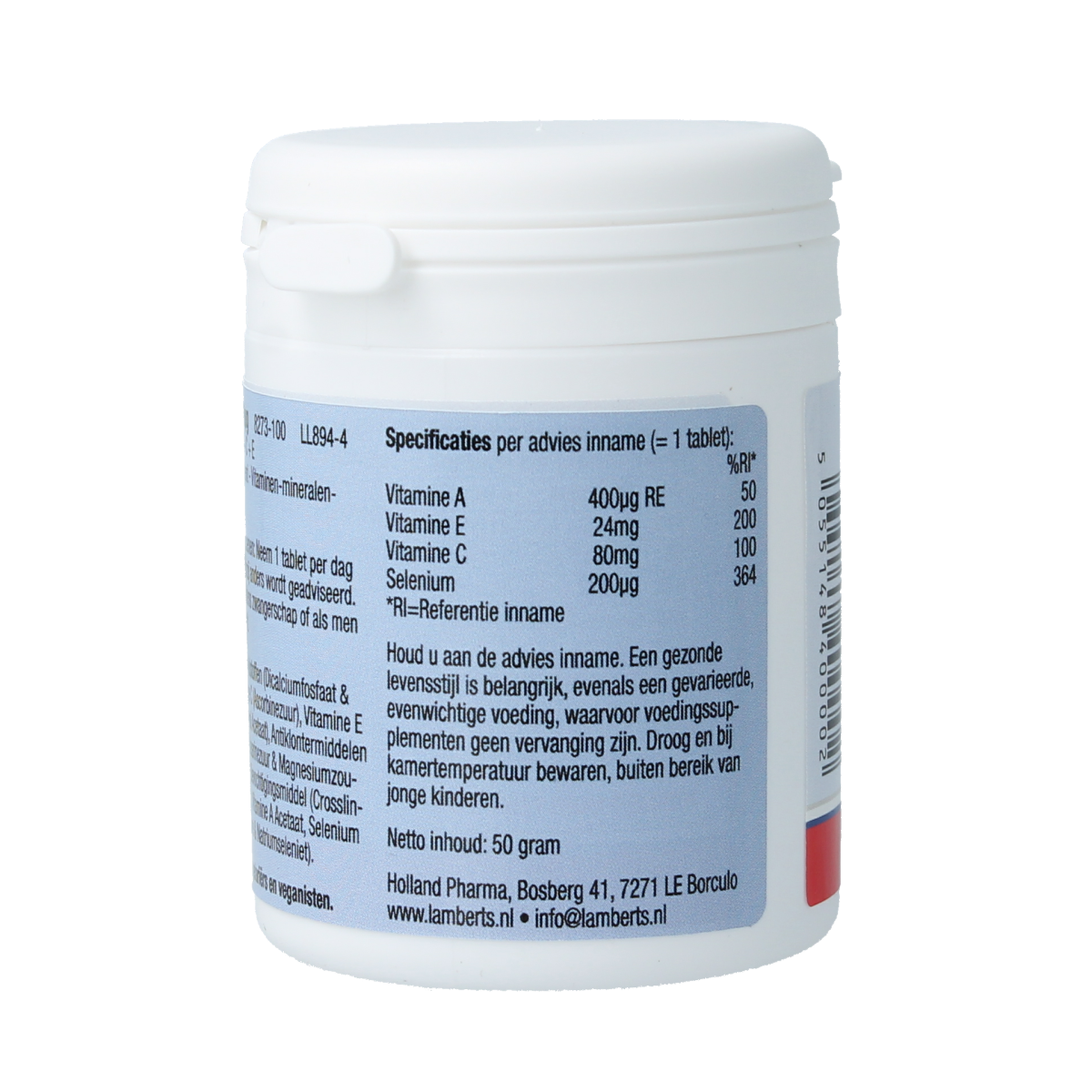 Lamberts Selenium 200mcg met vitamine A C E 100.00 Tabletten