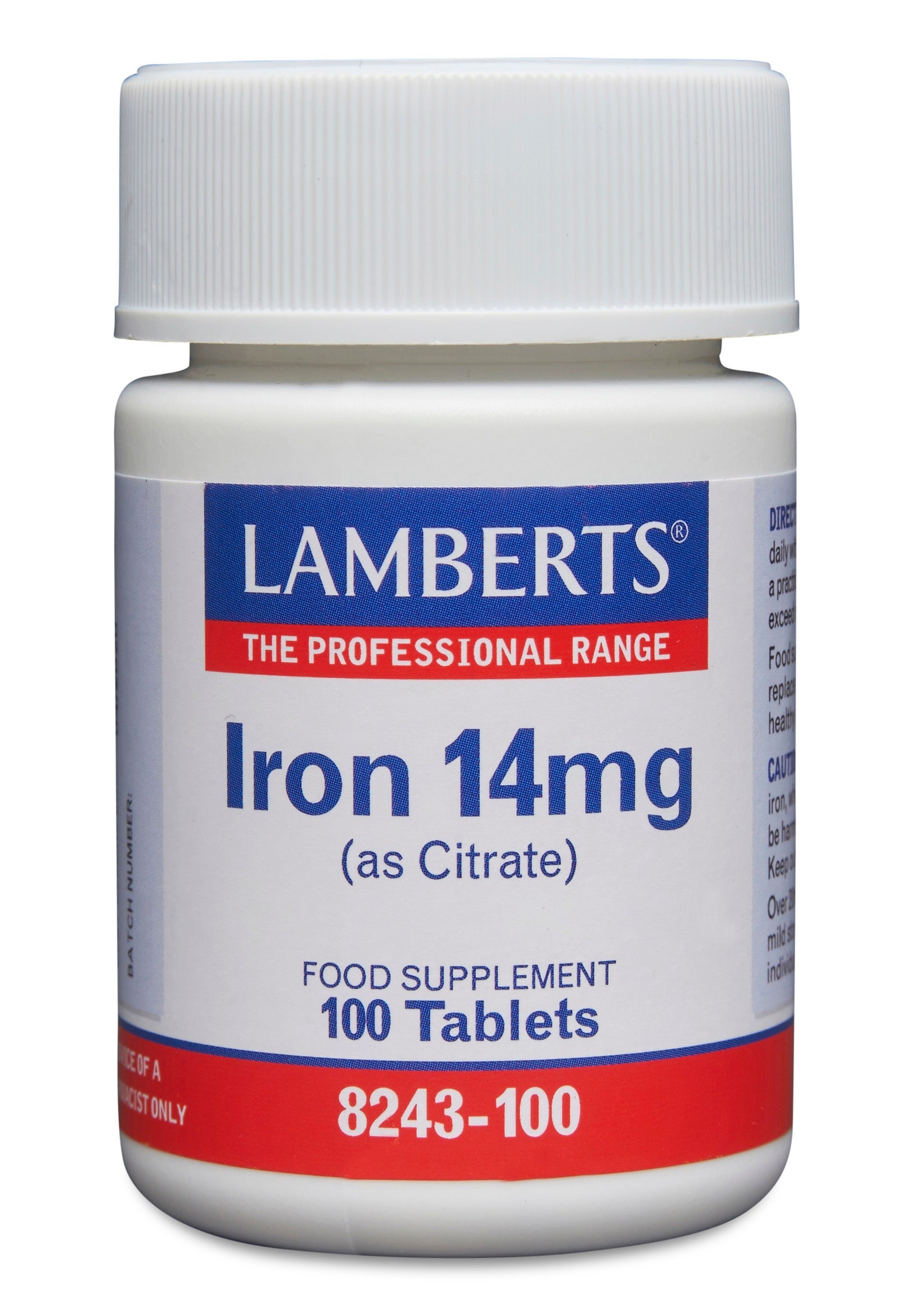 Lamberts IJzer citraat 14mg 100.00 Tabletten