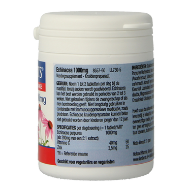 Lamberts Echinacea 1000mg met zink en vitamine C 60.00 Tabletten
